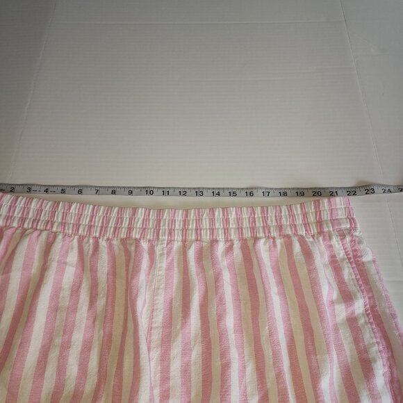 Old Navy Linen Blend Pink Striped Shorts Size XXL - Picture 9 of 14